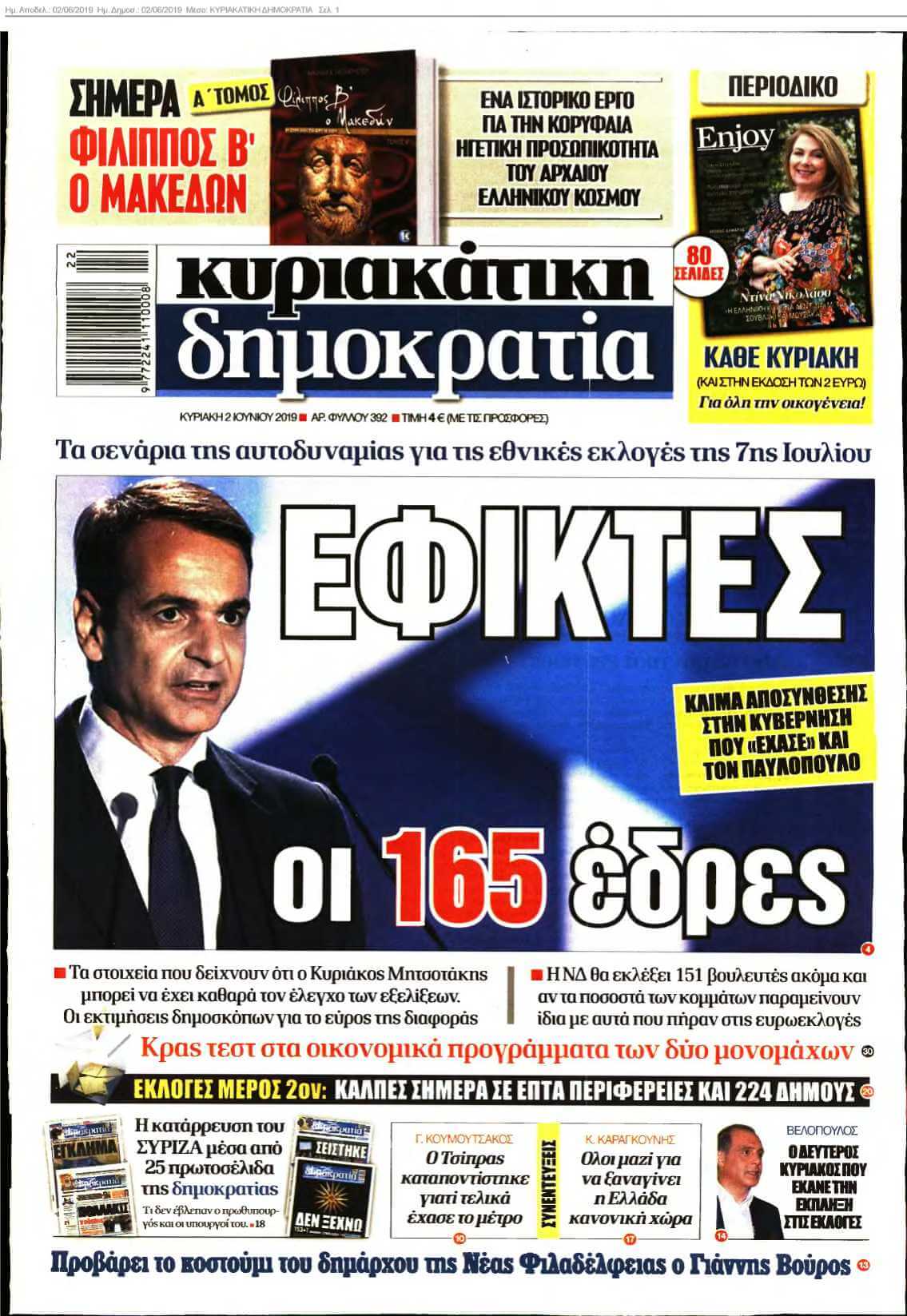 ΚΥΡΙΑΚΑΤΙΚΗ ΔΗΜΟΚΡΑΤΙΑ 02-06-2019