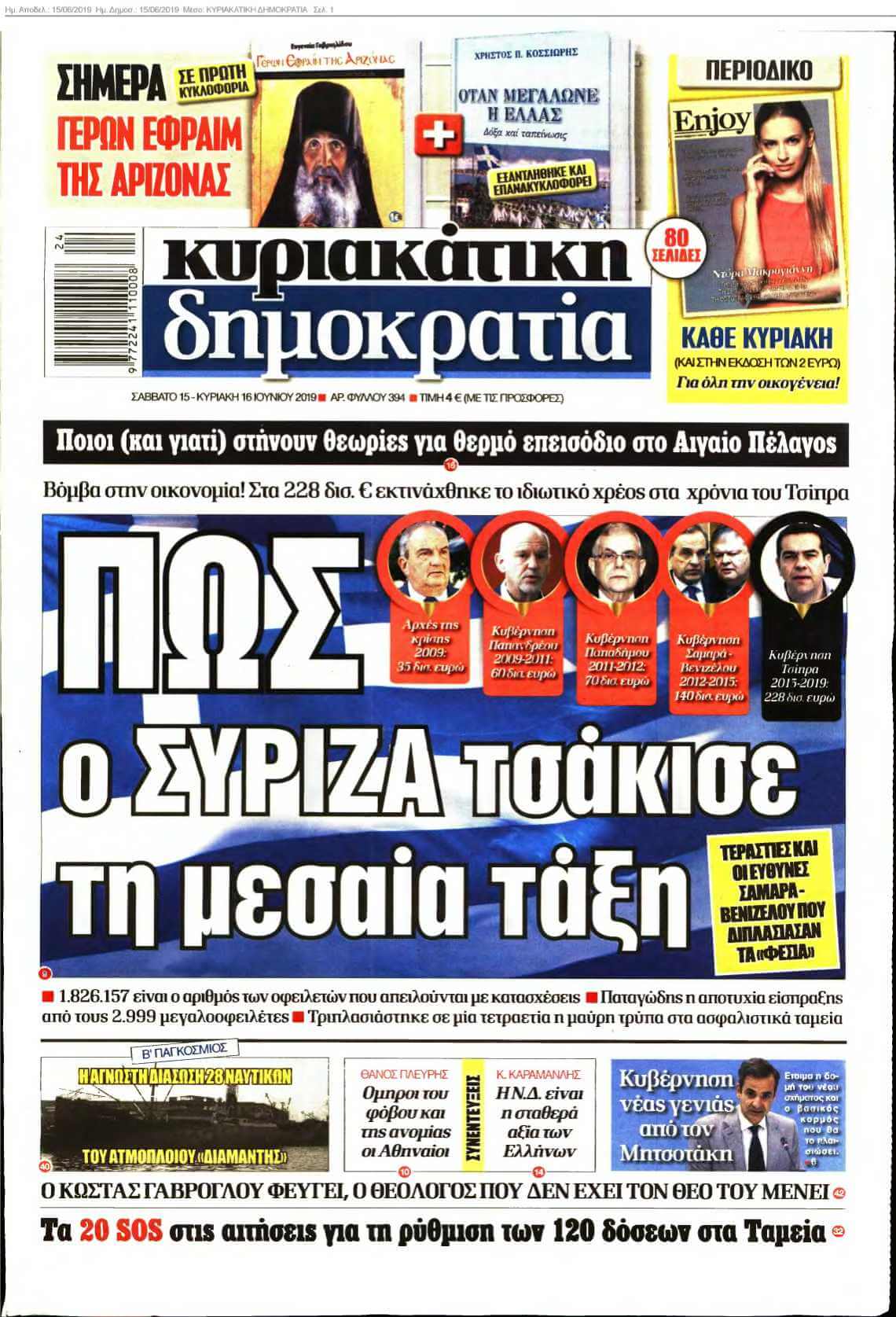 ΚΥΡΙΑΚΑΤΙΚΗ ΔΗΜΟΚΡΑΤΙΑ 15-06-2019