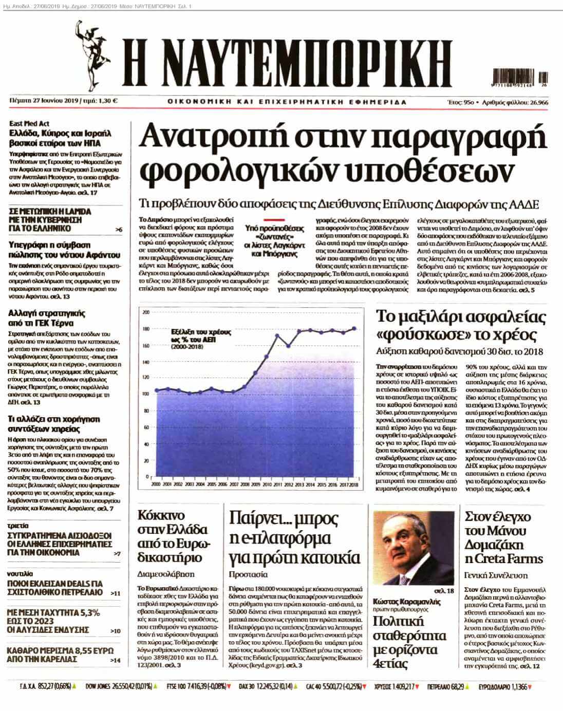 ΝΑΥΤΕΜΠΟΡΙΚΗ 27-06-2019