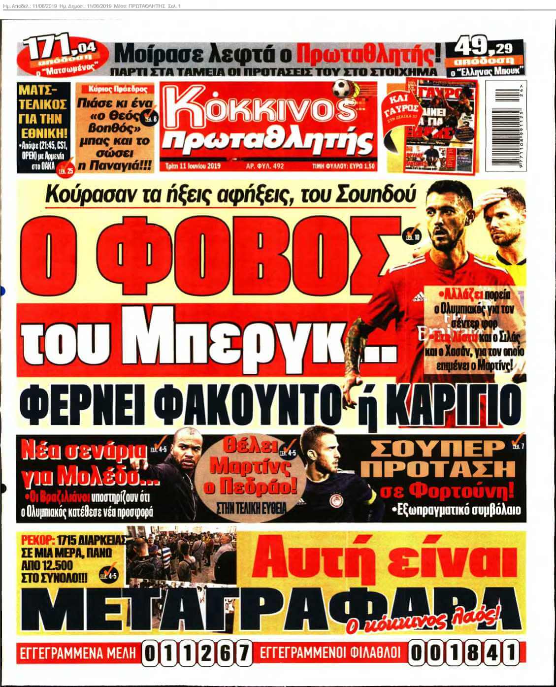 ΠΡΩΤΑΘΛΗΤΗΣ 11-06-2019