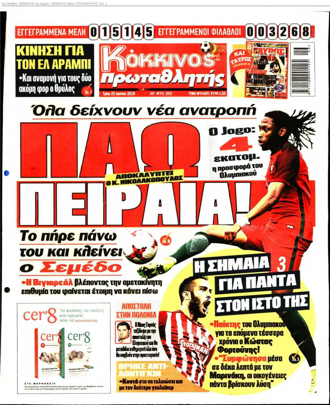ΠΡΩΤΑΘΛΗΤΗΣ 25-06-2019