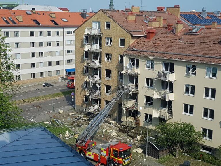 Σουηδία: Εικόνες καταστροφής από την έκρηξη – Τουλάχιστον 25 τραυματίες!
