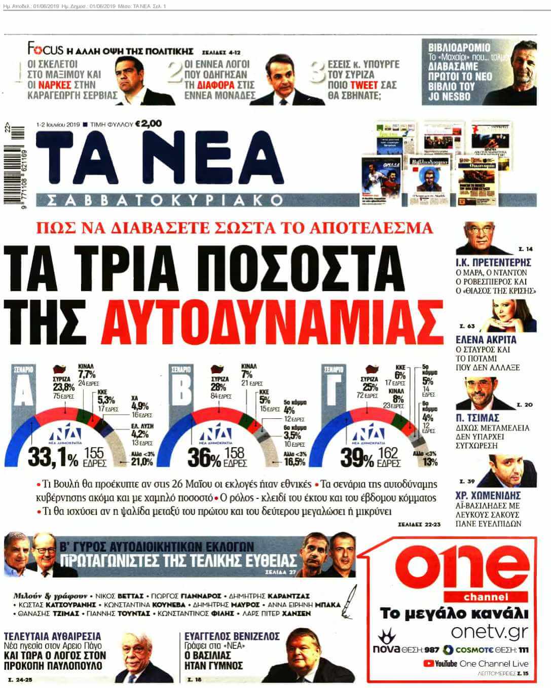 ΤΑ ΝΕΑ 01-06-2019