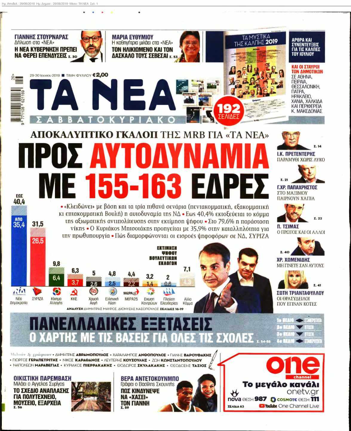 ΤΑ ΝΕΑ 29-06-2019