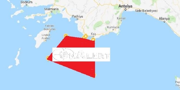 Εξαφανίζουν το Καστελόριζο με NAVTEX οι Τούρκοι για ασκήσεις με πυρά!