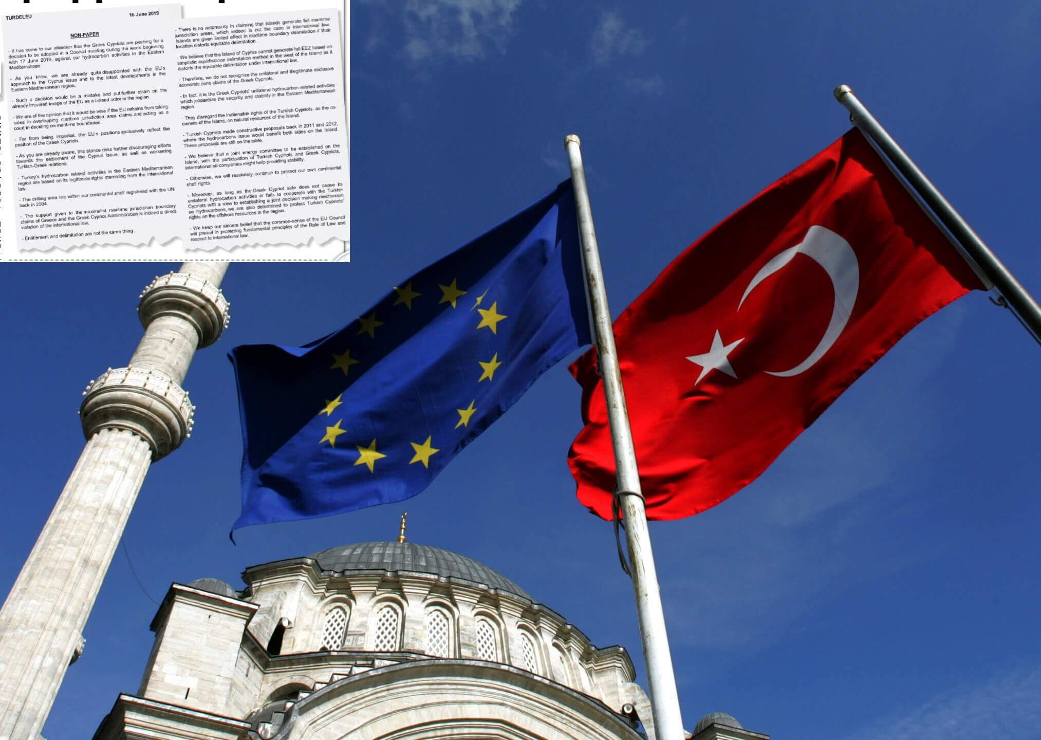 Τουρκία: Non paper σε 27 κράτη – μέλη της Ε.Ε – “Μην μπλέκεστε με την Κυπριακή ΑΟΖ”