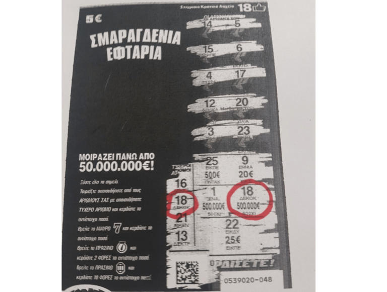 Τρίκαλα: «Έσκασε μύτη»… ο τυχερός που κέρδισε 500.000 €!!!