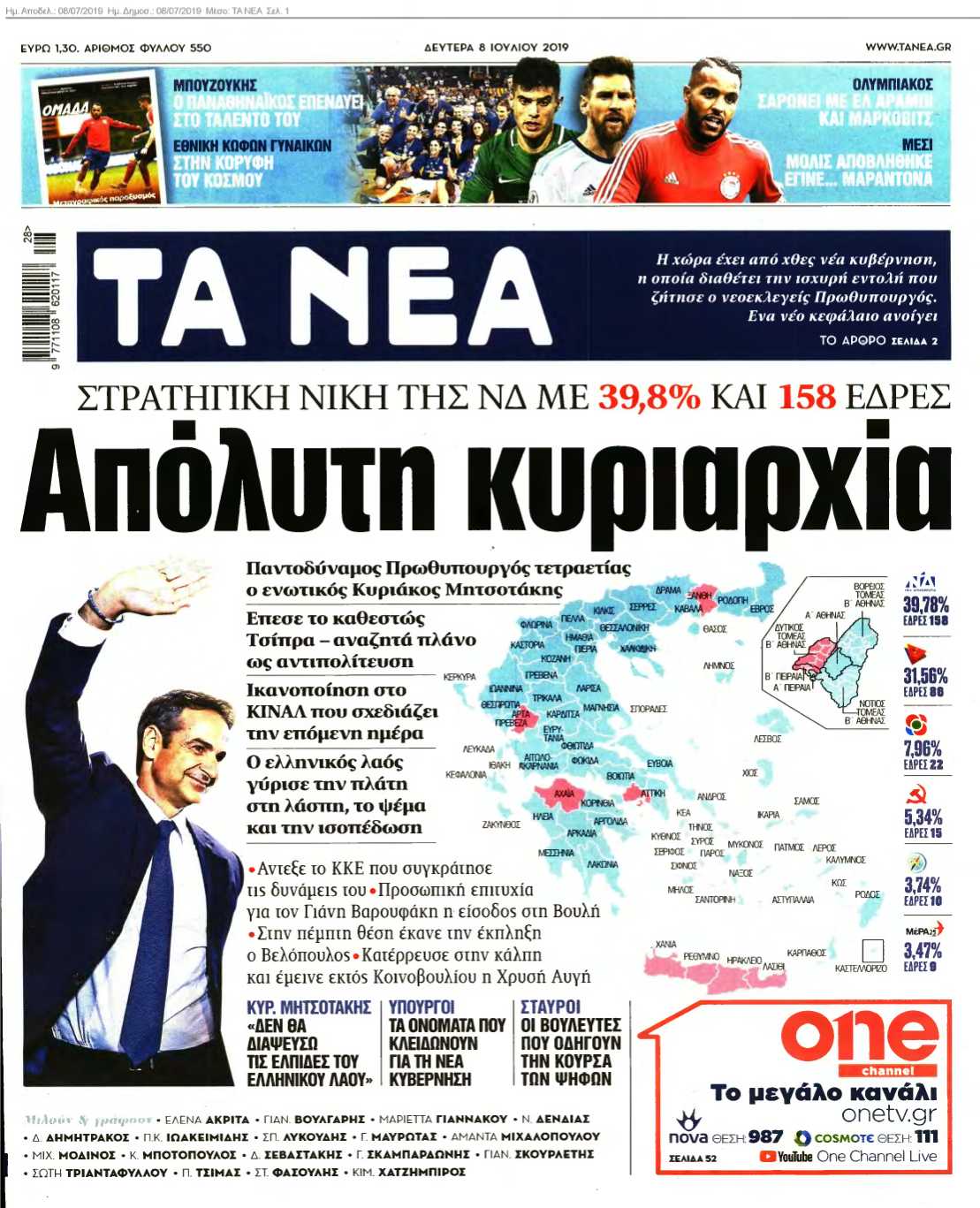 ΤΑ ΝΕΑ 08-07-2019
