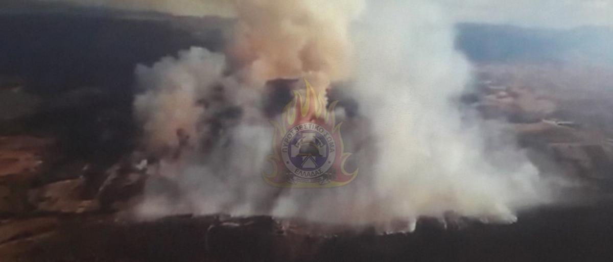 Μαίνεται η μεγάλη φωτιά στην Τανάγρα – Γιγάντια επιχείρηση της Πυροσβεστικής!