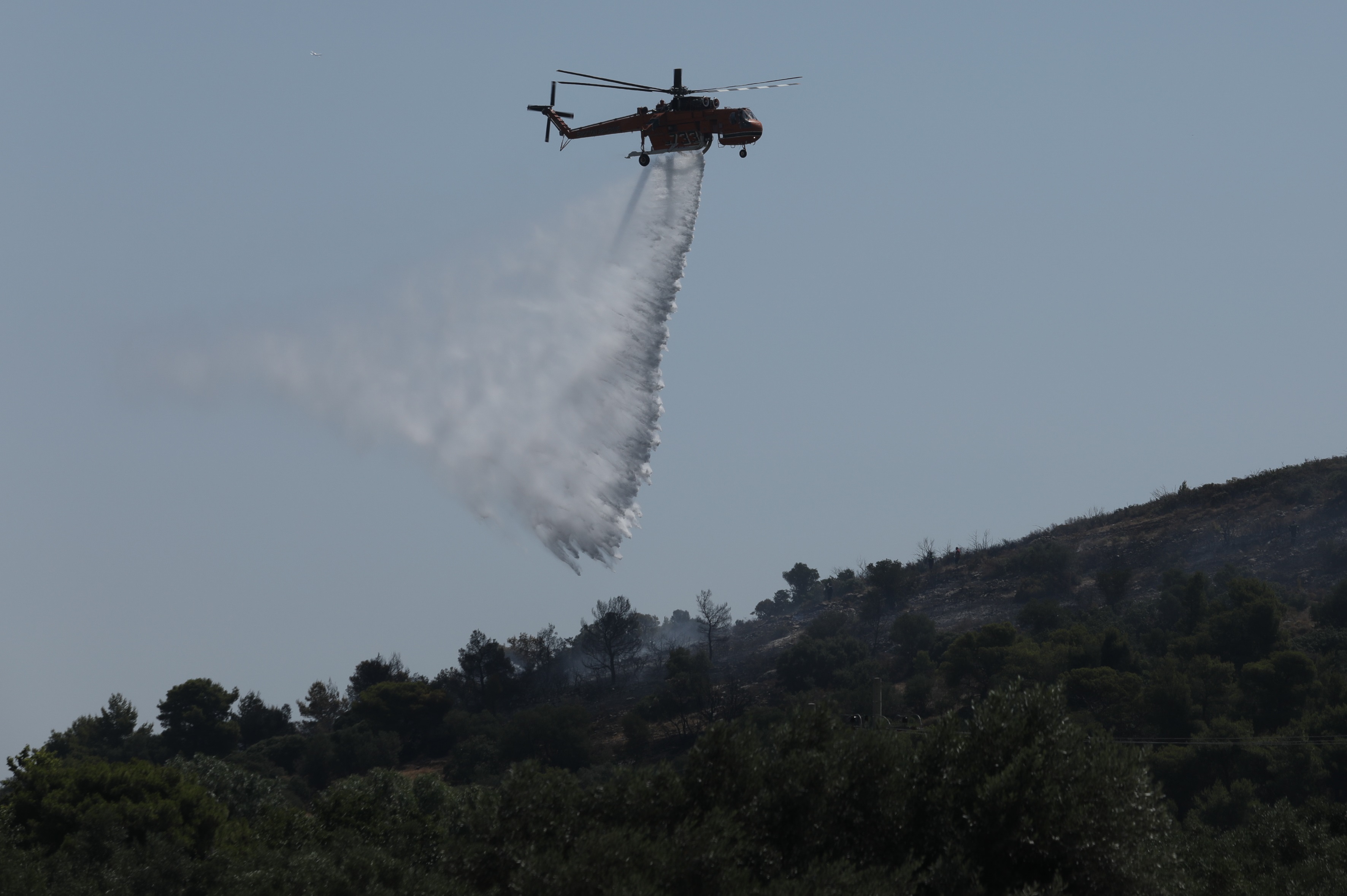 Υπό μερικό έλεγχο η φωτιά στα Κάτω Δολιανά