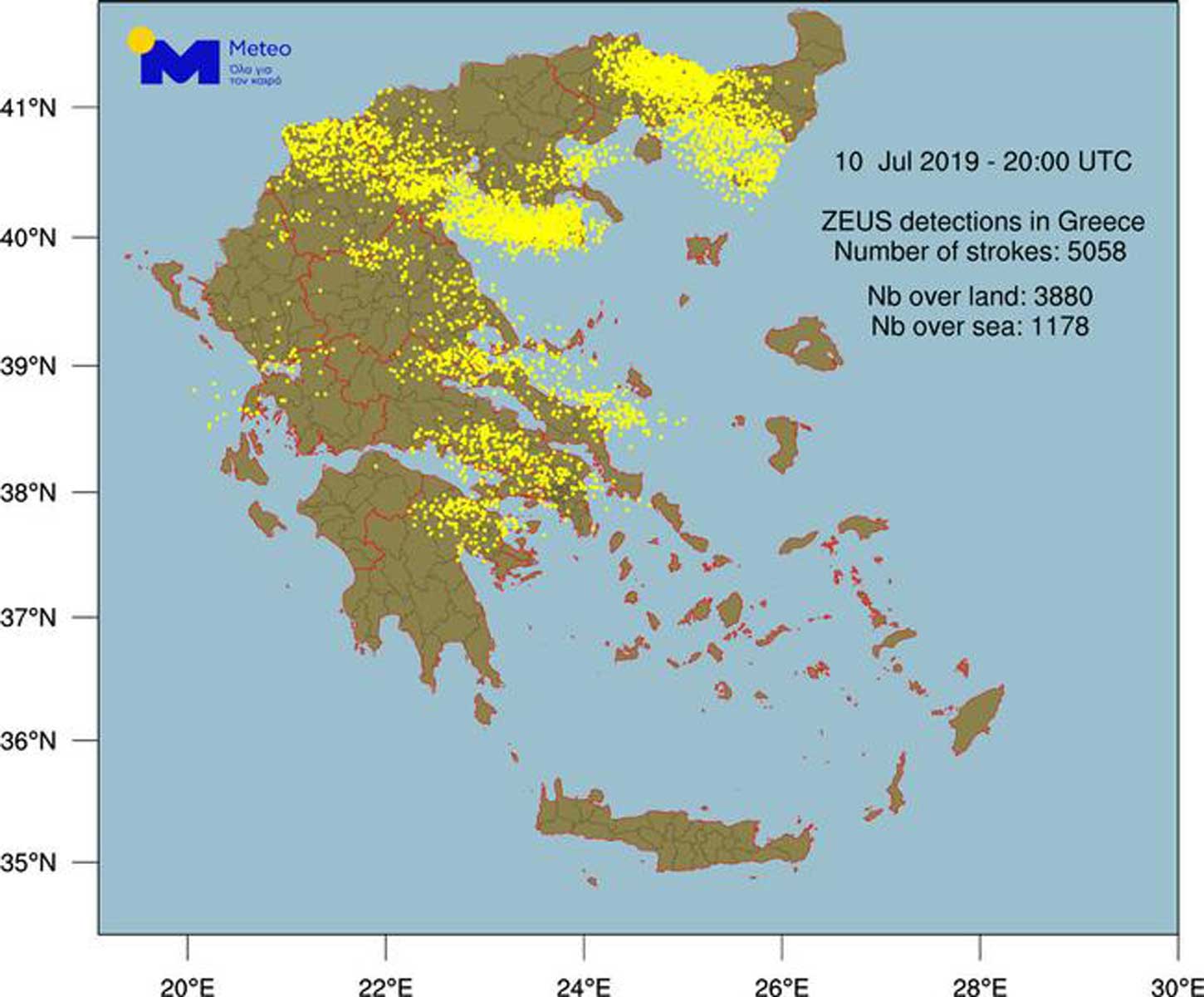 Καιρός – Χαλκιδική: Χιλιάδες κεραυνοί την ώρα της φονικής κακοκαιρίας!