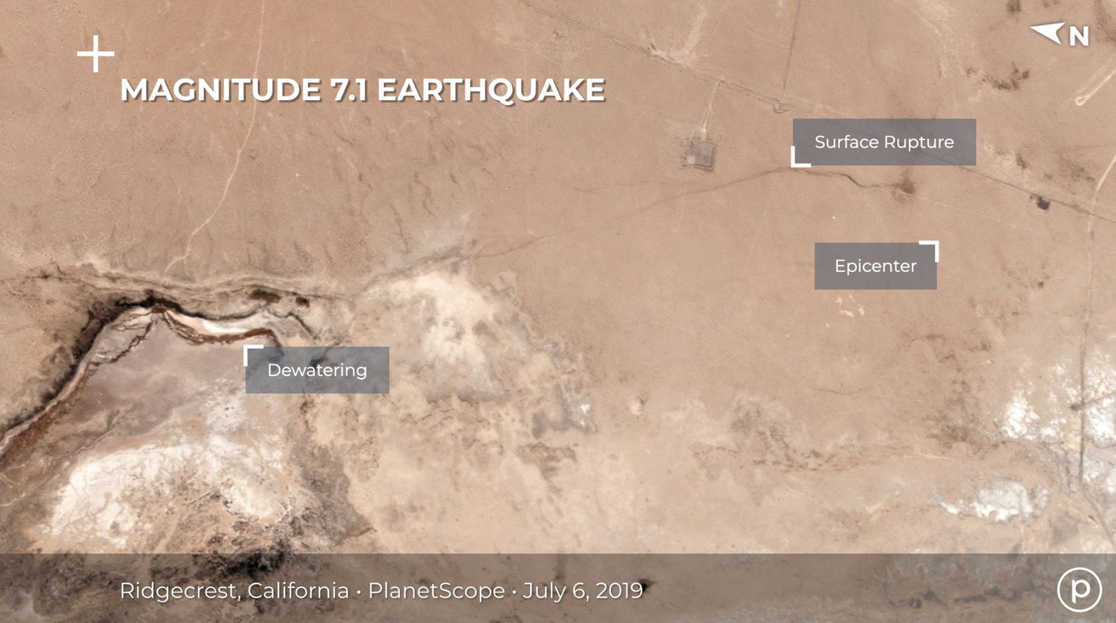 Σεισμός στην Καλιφόρνια: Ρωγμή στο έδαφος ορατή από το διάστημα