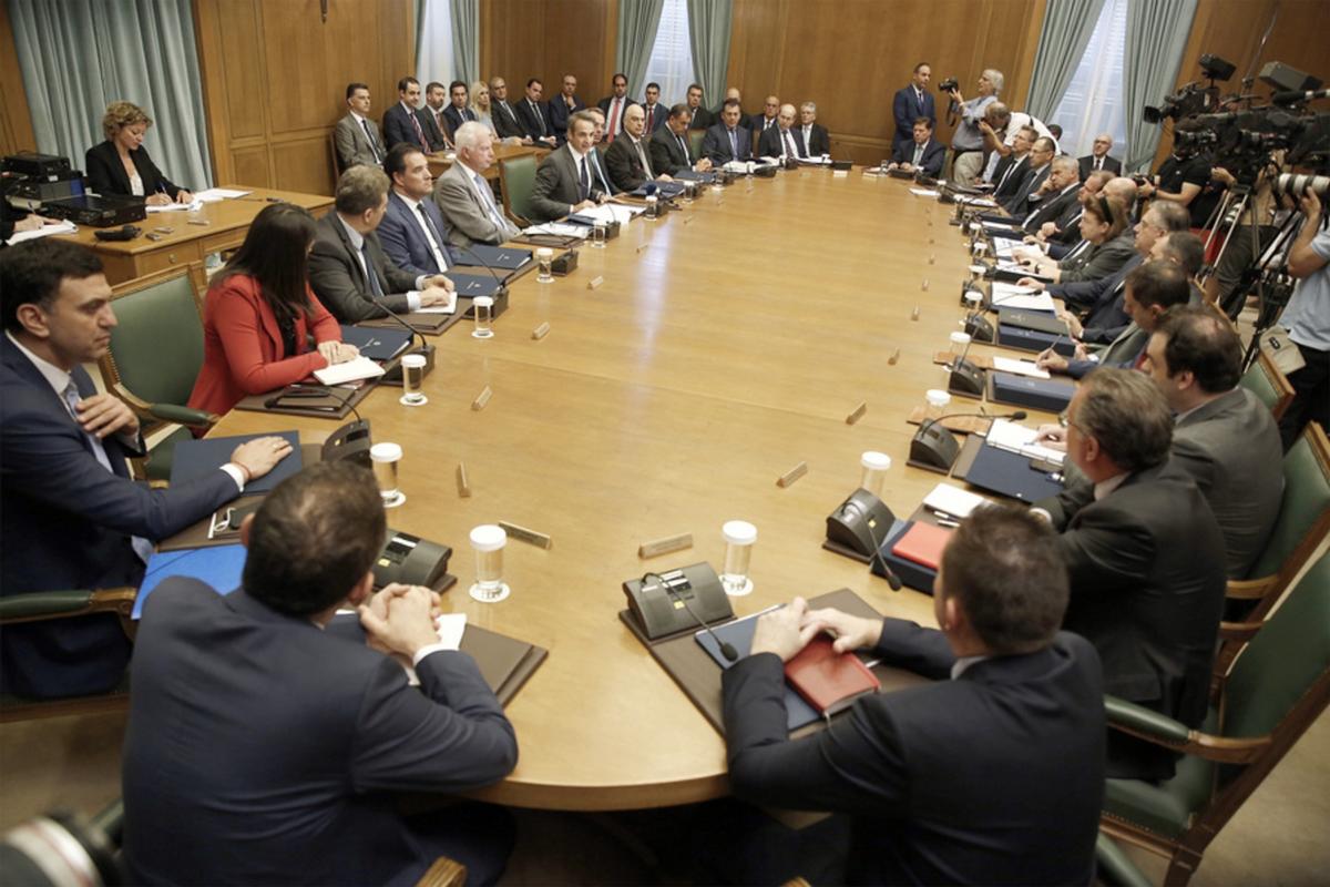 Υπουργικό συμβούλιο: Το πρώτο της κυβέρνησης Μητσοτάκη