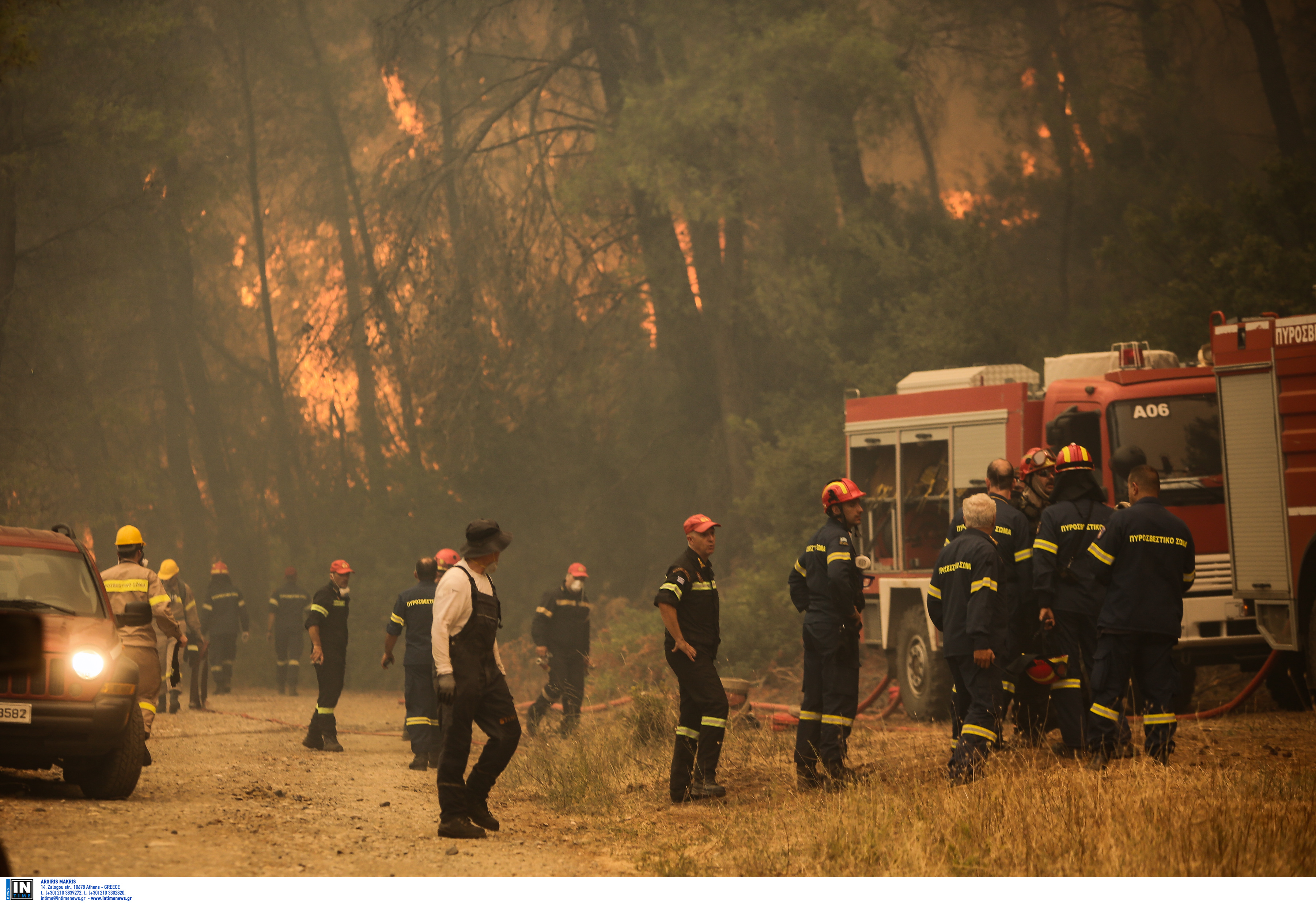 Φωτιά Εύβοια: Καίει ανεξέλεγκτη παρθένο πευκοδάσος – Οι καπνοί δυσχεραίνουν την κατάσβεση