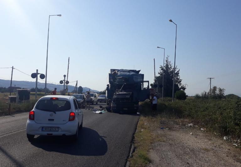 Σύγκρουση δυο φορτηγών στην εθνική οδό Τρικάλων – Καλαμπάκας