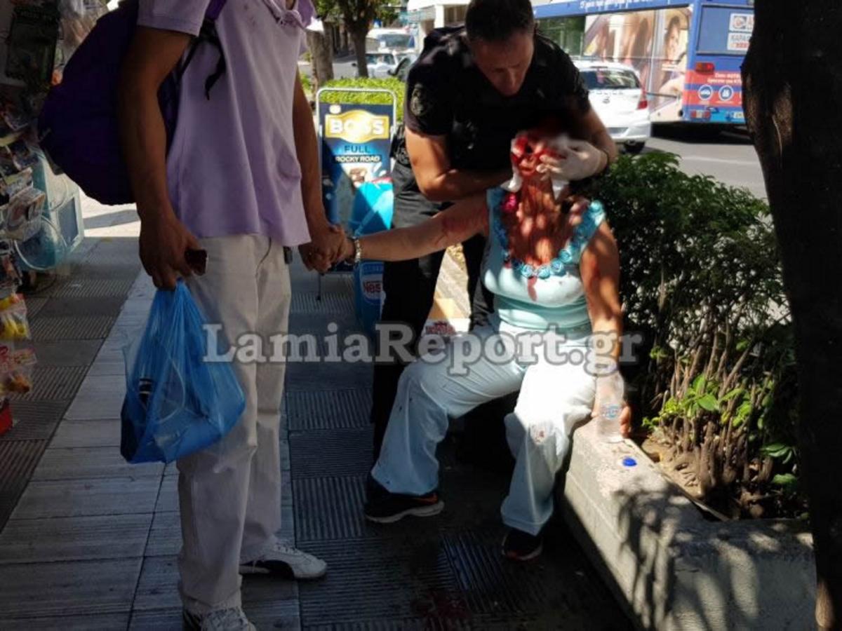 Λαμία: Επιχείρησε να σφάξει τη γυναίκα του στην πλατεία – Σκληρές εικόνες