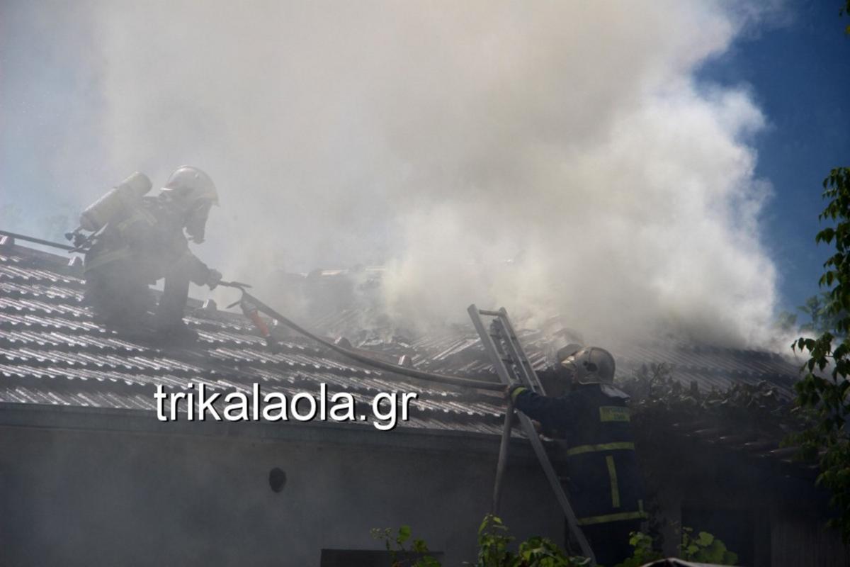 Λαμπάδιασε σπίτι στα Τρίκαλα – video