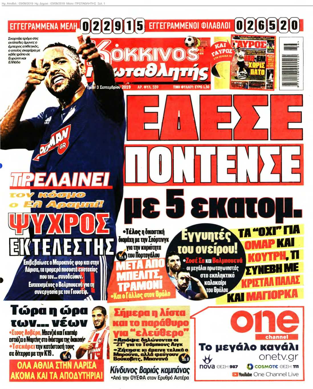 ΠΡΩΤΑΘΛΗΤΗΣ 03-09-2019