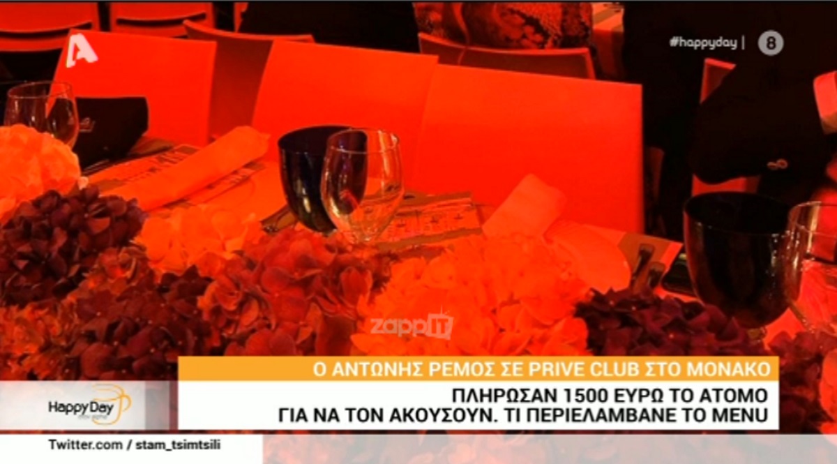 Τι περιελάμβανε το μενού των 1500 ευρώ που πλήρωσαν για τον Ρέμο στο Μονακό;