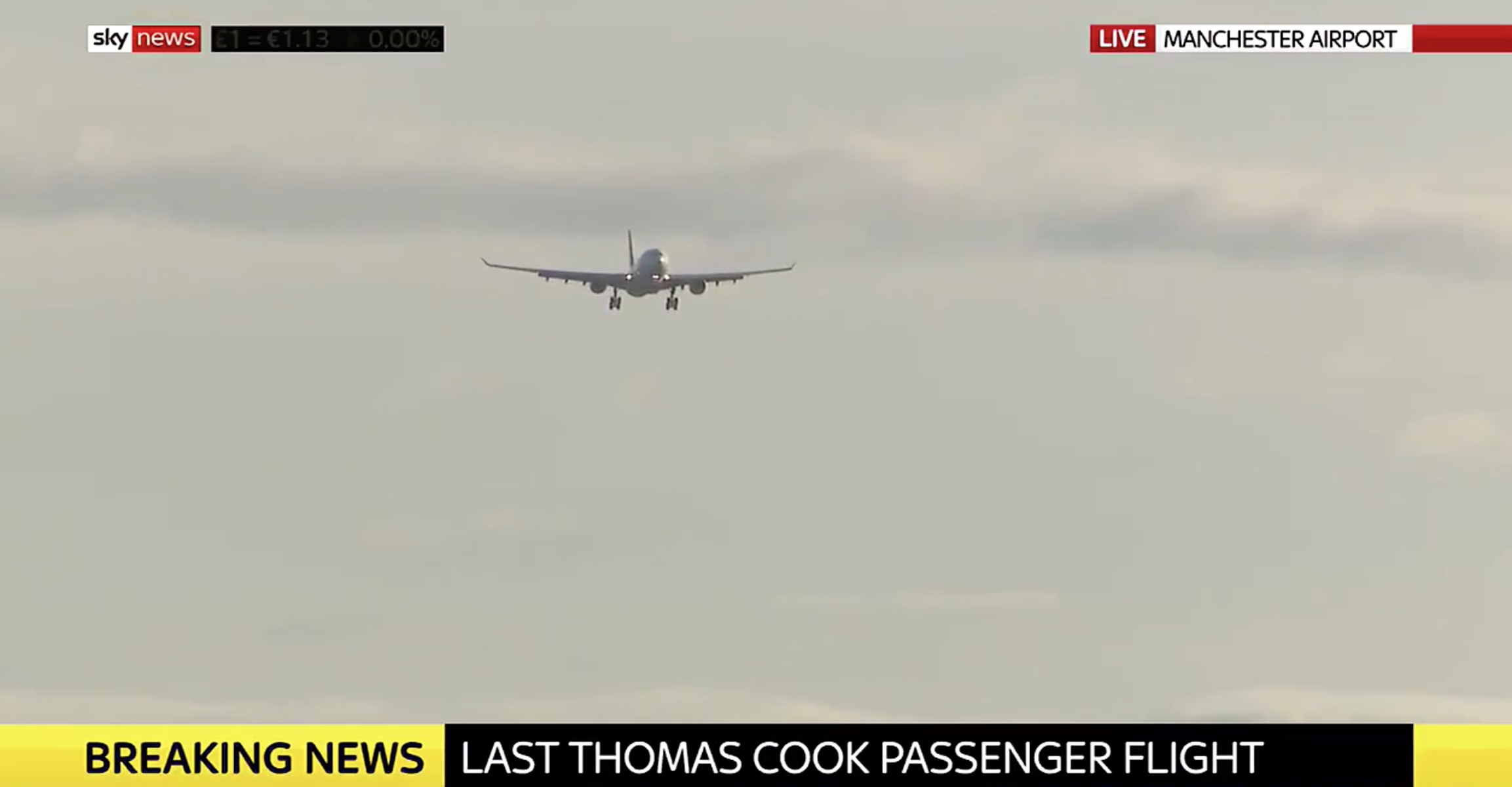Thomas Cook: Αυτή είναι η τελευταία πτήση της πτωχευμένης εταιρείας
