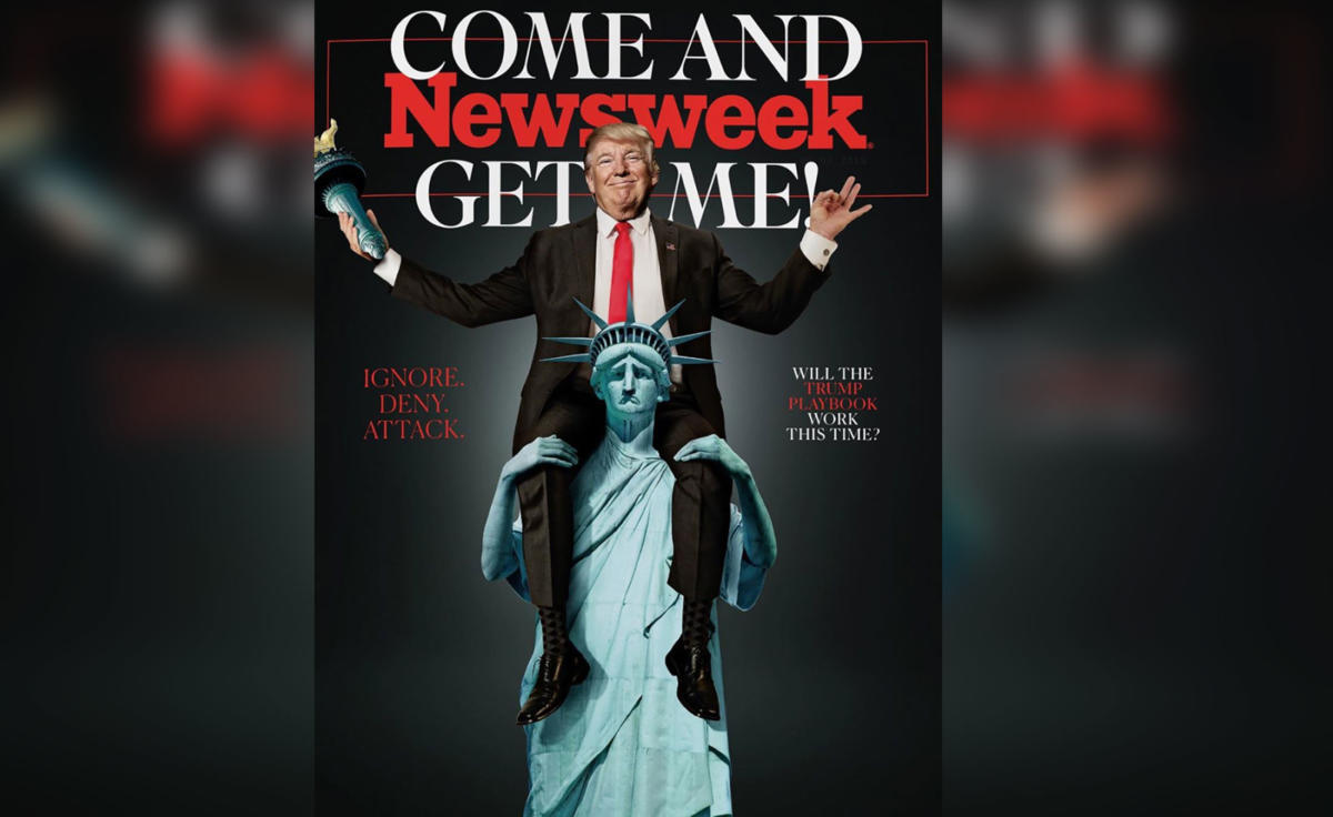 Ο Τραμπ “καβάλα” στο Άγαλμα της Ελευθερίας στο εξώφυλλο του Newsweek