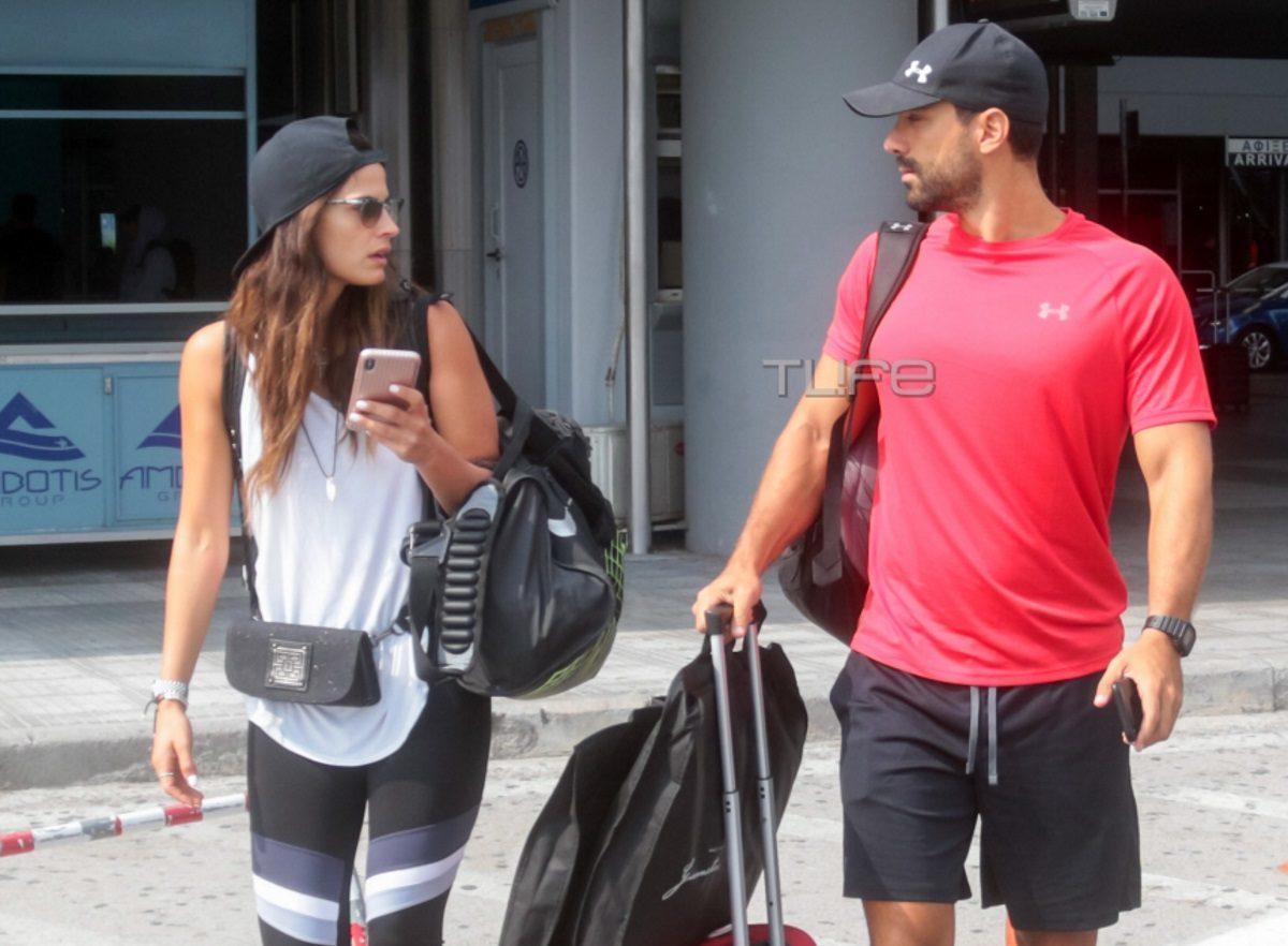 Χριστίνα Μπόμπα: Στο αεροδρόμιο με τον σύζυγό της λίγο πριν το τηλεοπτικό ντεμπούτο της