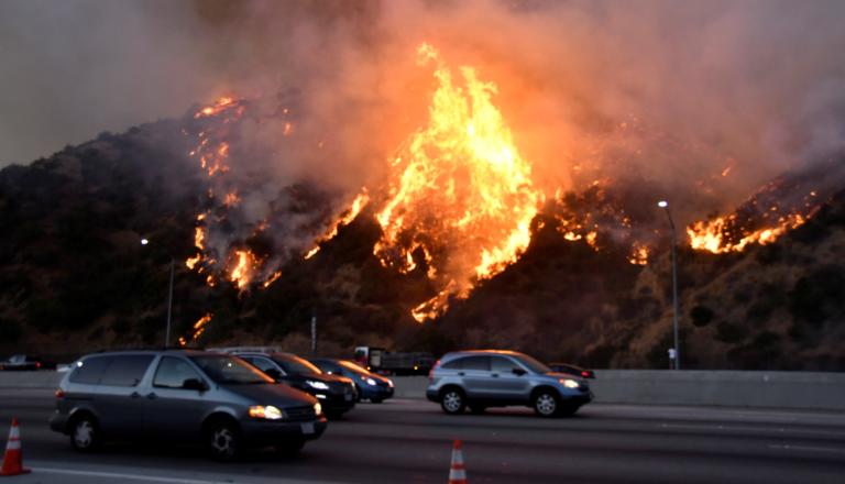 Σβαρτζενέγκερ, Λεμπρόν, και άλλες διασημότητες φεύγουν για να σωθούν από μεγάλη φωτιά στο Λος Άντζελες! video
