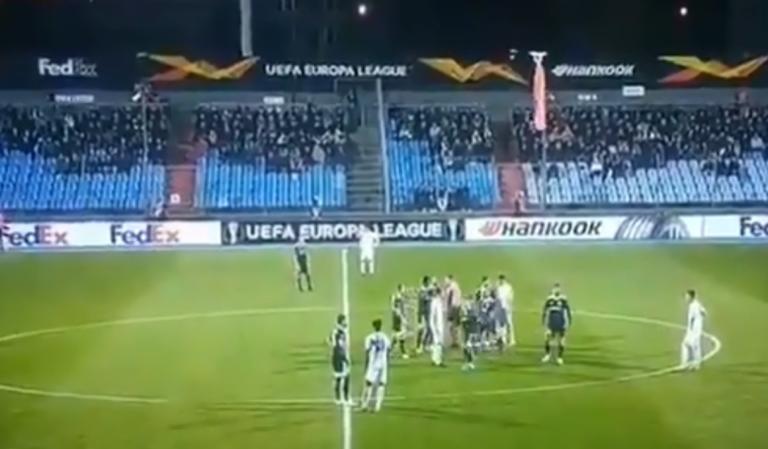 Europa League: Εισβολή drone με… σημαία Αρτσαχ και διακοπή αγώνα – video