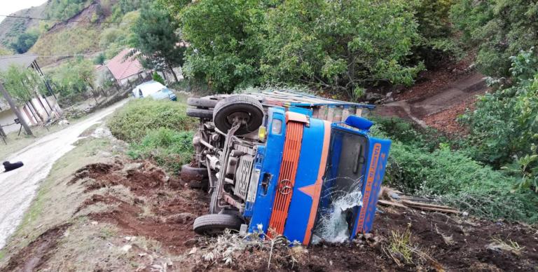 Τρίκαλα: Φορτηγό με κατσίκια έπεσε σε γκρεμό!