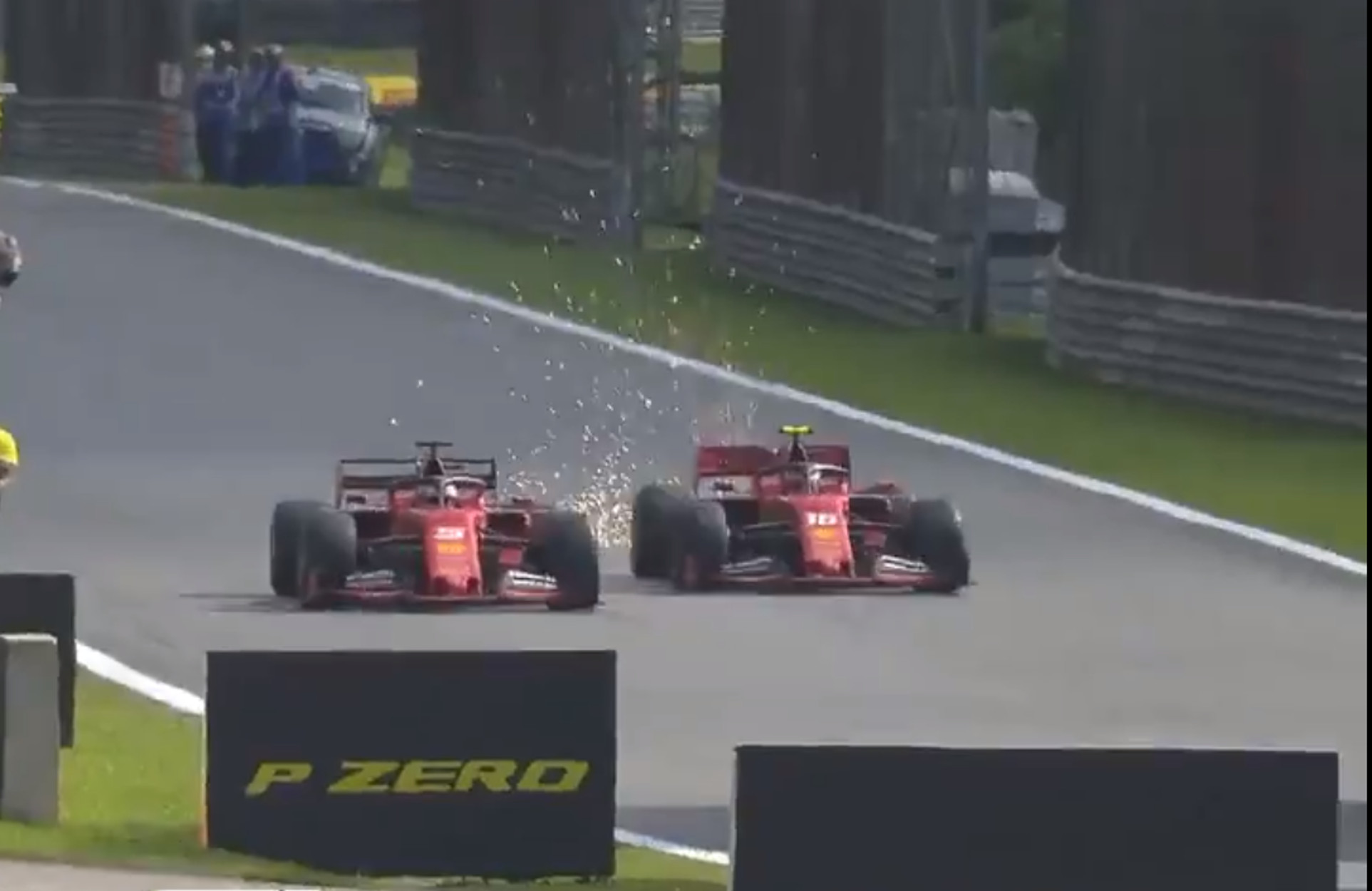 F1: Τραγέλαφος ξανά για την Ferrari – Ο Φέτελ συγκρούστηκε με τον Λεκλέρκ και εγκατέλειψαν!