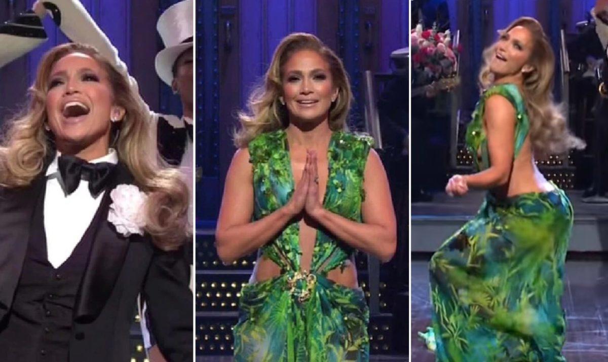H Jennifer Lopez σε ρόλο παρουσιάστριας με σμόκιν και το iconic Versace φόρεμα! [video]