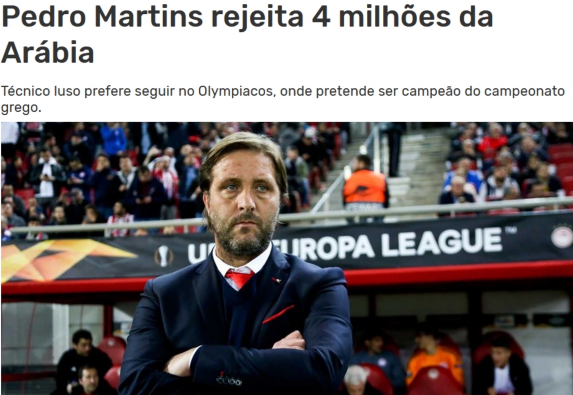 Ολυμπιακός: “Είπε όχι σε 4.000.000 ευρώ ο Μαρτίνς!”
