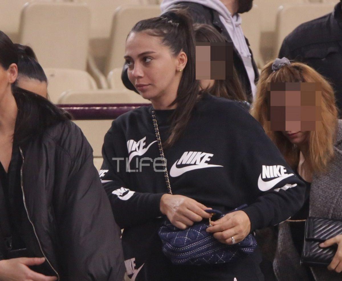 Ολυμπία Χοψονίδου: Στο γήπεδο για χάρη του Βασίλη Σπανούλη, λίγο πριν γεννήσει! [pics]