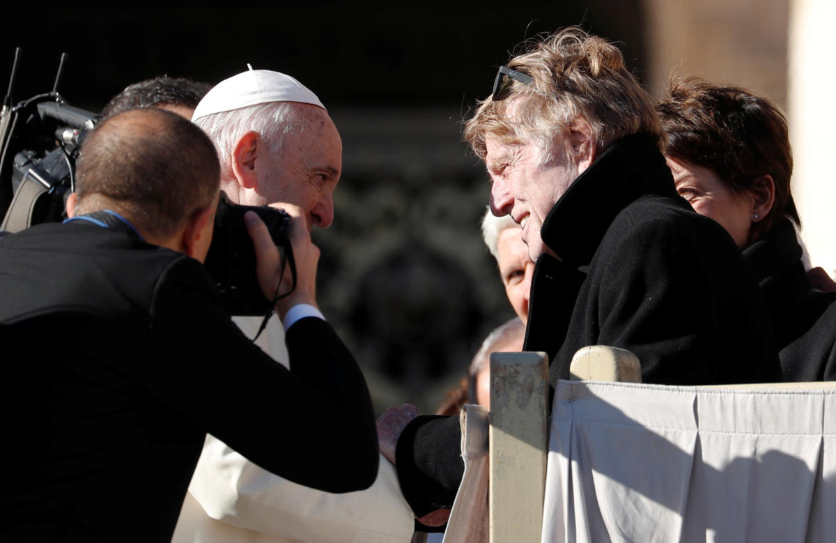 Ο Ρόμπερτ Ρέντφορντ συναντήθηκε με τον πάπα Φραγκίσκο [Pics]