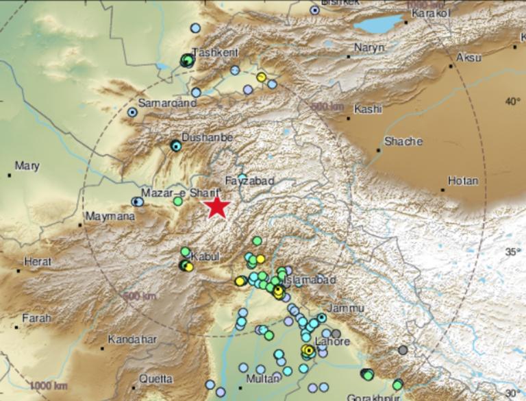 Σεισμός σε Πακιστάν, Αφγανιστάν και Ινδία!