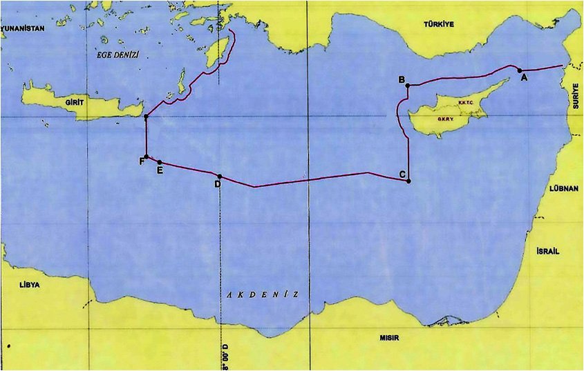 Η Τουρκία “αποκαλύπτει” με προκλητικό χάρτη τις φαντασιώσεις της στην Μεσόγειο! [pics]