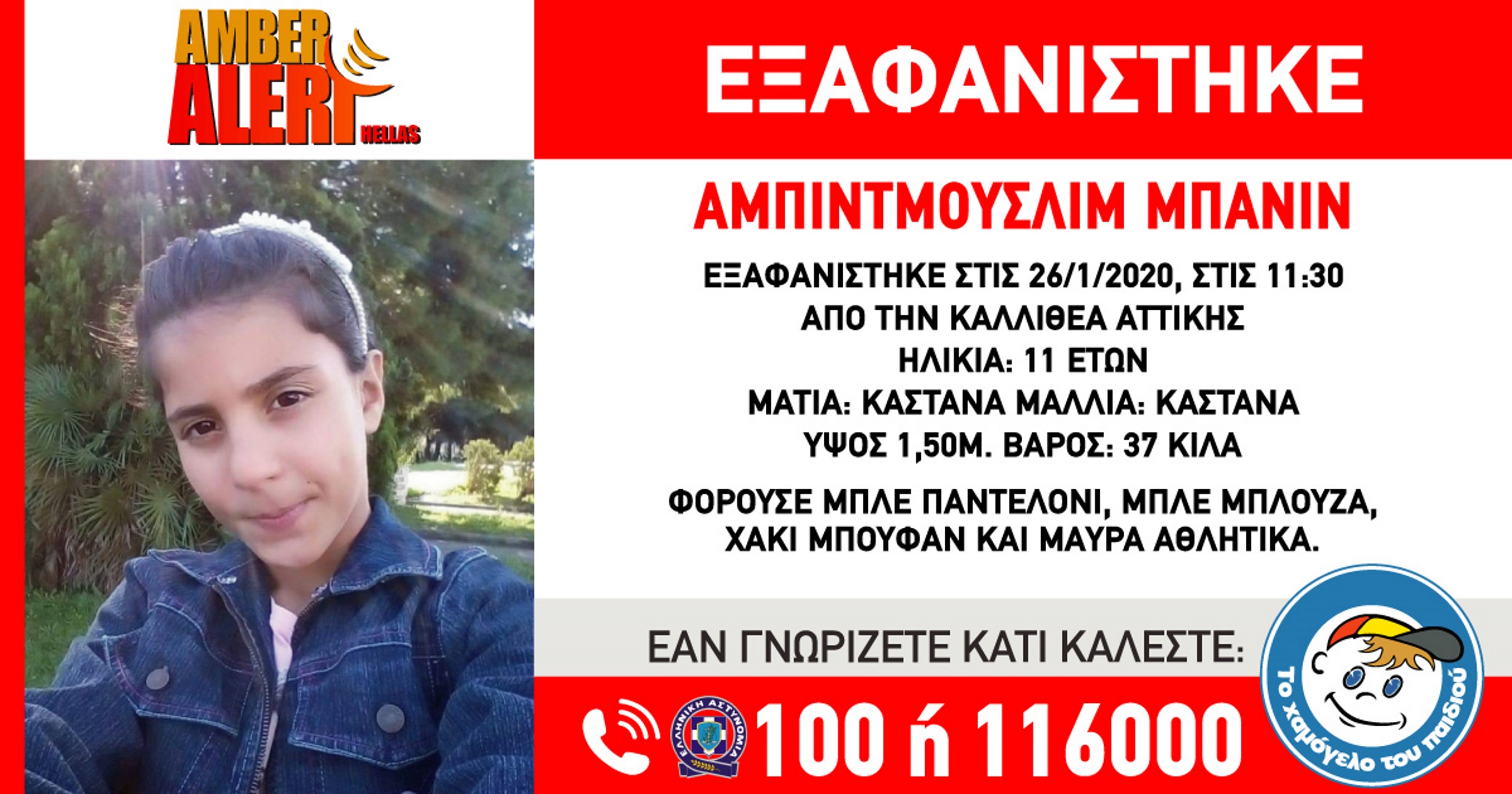 Θρίλερ στην Καλλιθέα! Εξαφανίστηκε 11χρονο κορίτσι