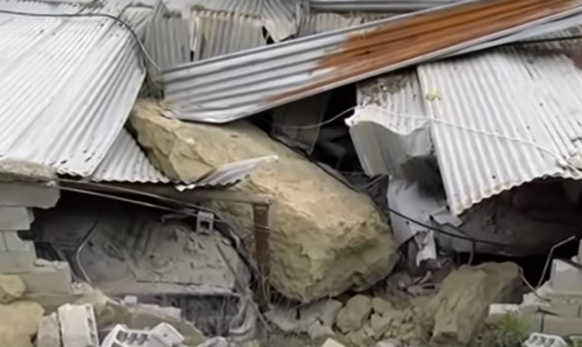 Ηράκλειο: Τεράστιος βράχος προκάλεσε ζημιές και πανικό! Η κηδεία που έσωσε την οικογένεια [video]