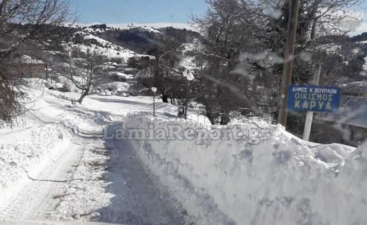 Κακοκαιρία “Ηφαιστίων”: Μαγικές εικόνες στην Καρυά Καμένων Βούρλων