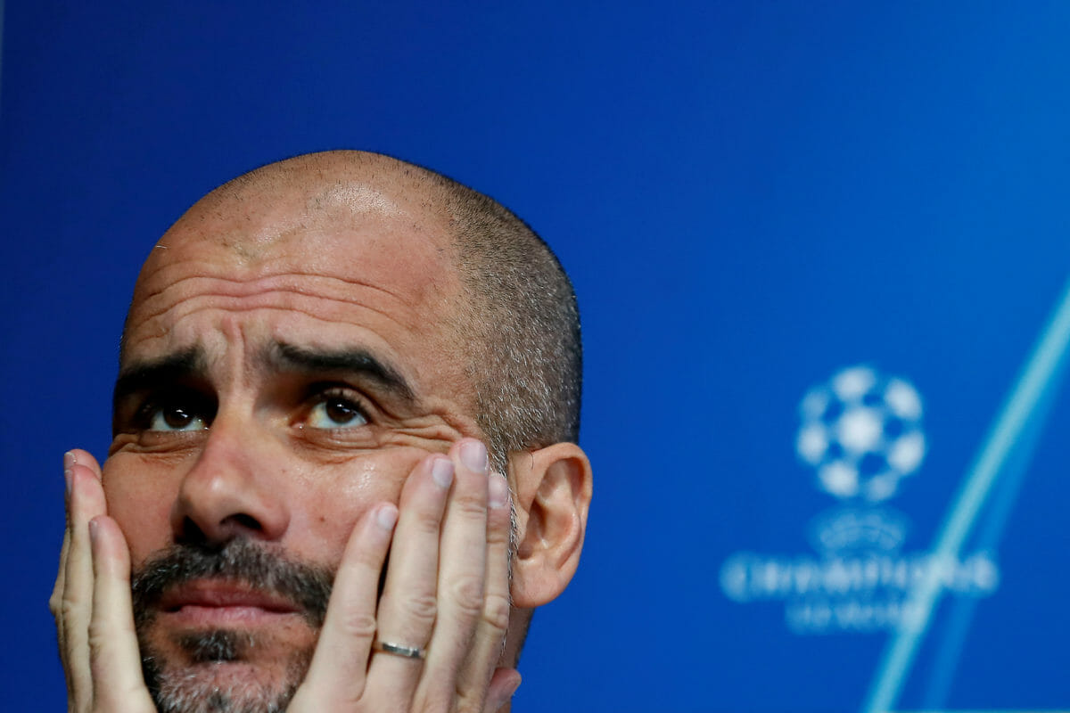 FILE PHOTO: Soccer Football - Champions League - Manchester City Press Conference - Etihad Campus, Manchester, Britain - April 16, 2019     Manchester City manager Pep Guardiola during the press conference     Action Images via Reuters
