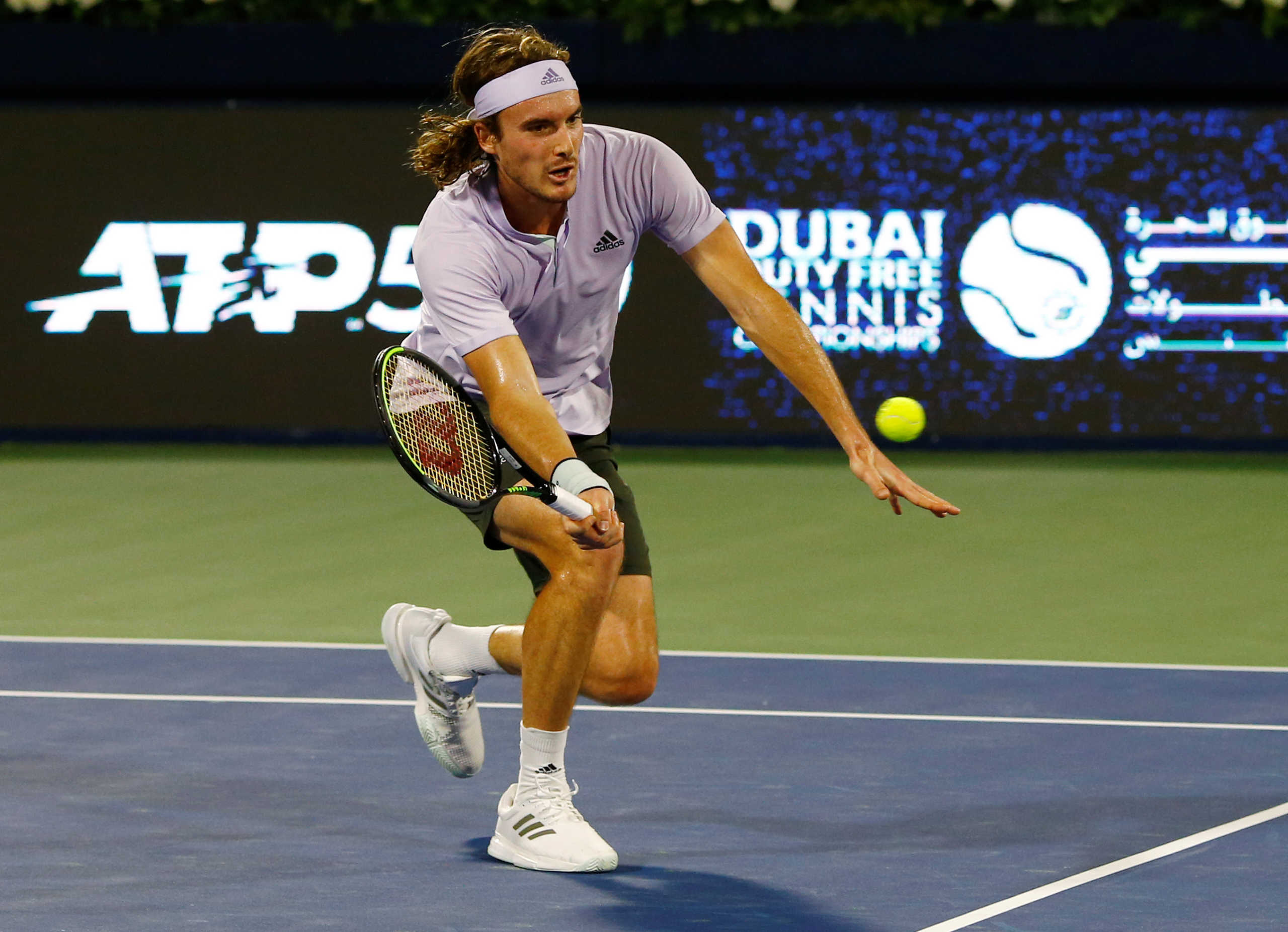 Tennis - ATP 500 - Dubai Tennis Championships - Dubai Duty Free Tennis Stadium, Dubai, United Arab Emirates - February 25, 2020   Greece's Stefanos Tsitsipas in action during his match against Spain's Pablo Carreno Busta   REUTERS