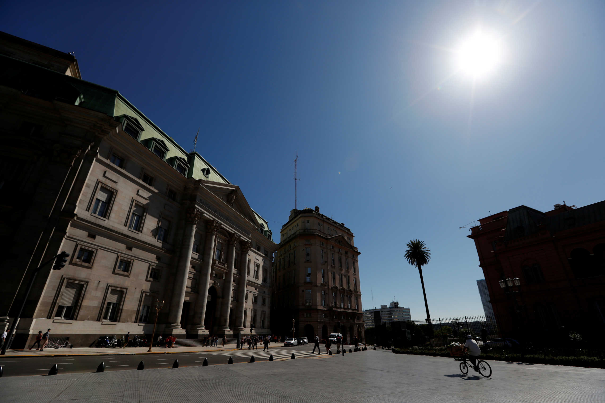 A general view of the facade of Argentina's Banco Nacion (National Bank) in Buenos Aires, Argentina February 19, 2020. Picture taken February 19, 2020. REUTERS
