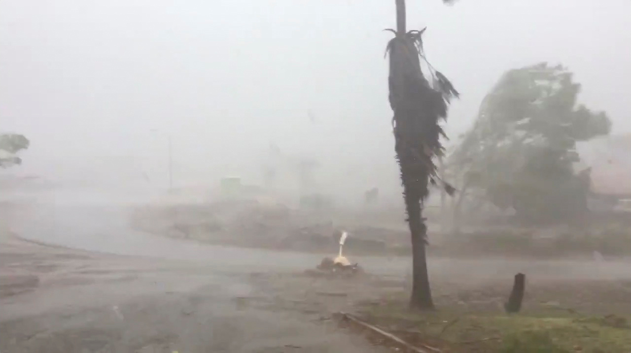 Fallen branches and trees sway as tropical cyclone Damien hits Dampier, Western Australia, February 8, 2020, in this still image from video obtained via social media. Video taken February 8, 2020. Nigel Gibson via REUTERS   ATTENTION EDITORS - THIS IMAGE HAS BEEN SUPPLIED BY A THIRD PARTY. MANDATORY CREDIT. NO RESALES. NO ARCHIVES.