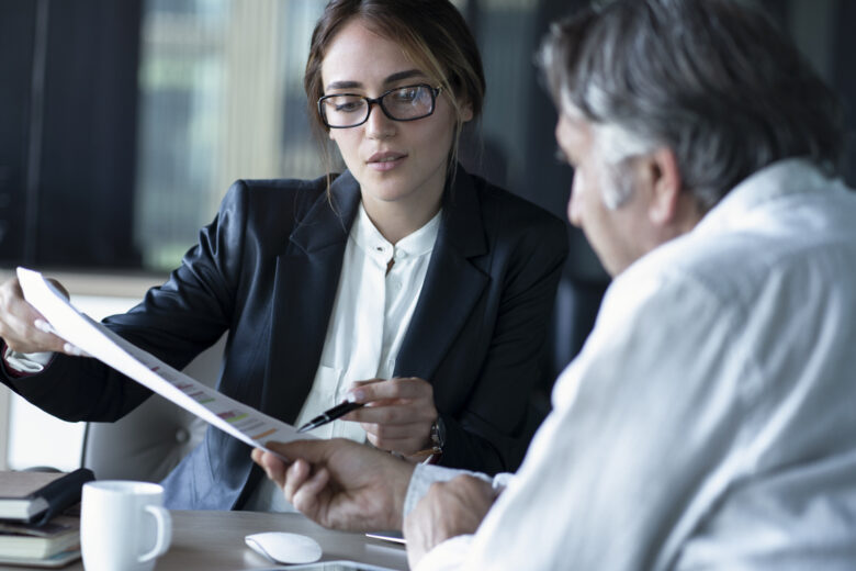 Business people discussion advisor concept