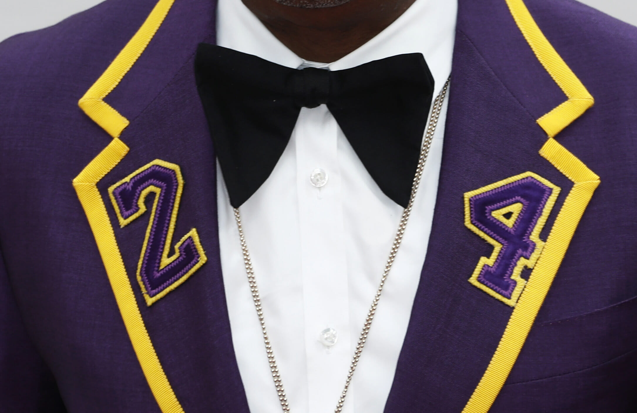 Spike Lee, wearing a coat with the number 24 in memory of NBA player Kobe Bryant poses on the red carpet during the Oscars arrivals at the 92nd Academy Awards in Hollywood, Los Angeles, California, U.S., February 9, 2020. REUTERS