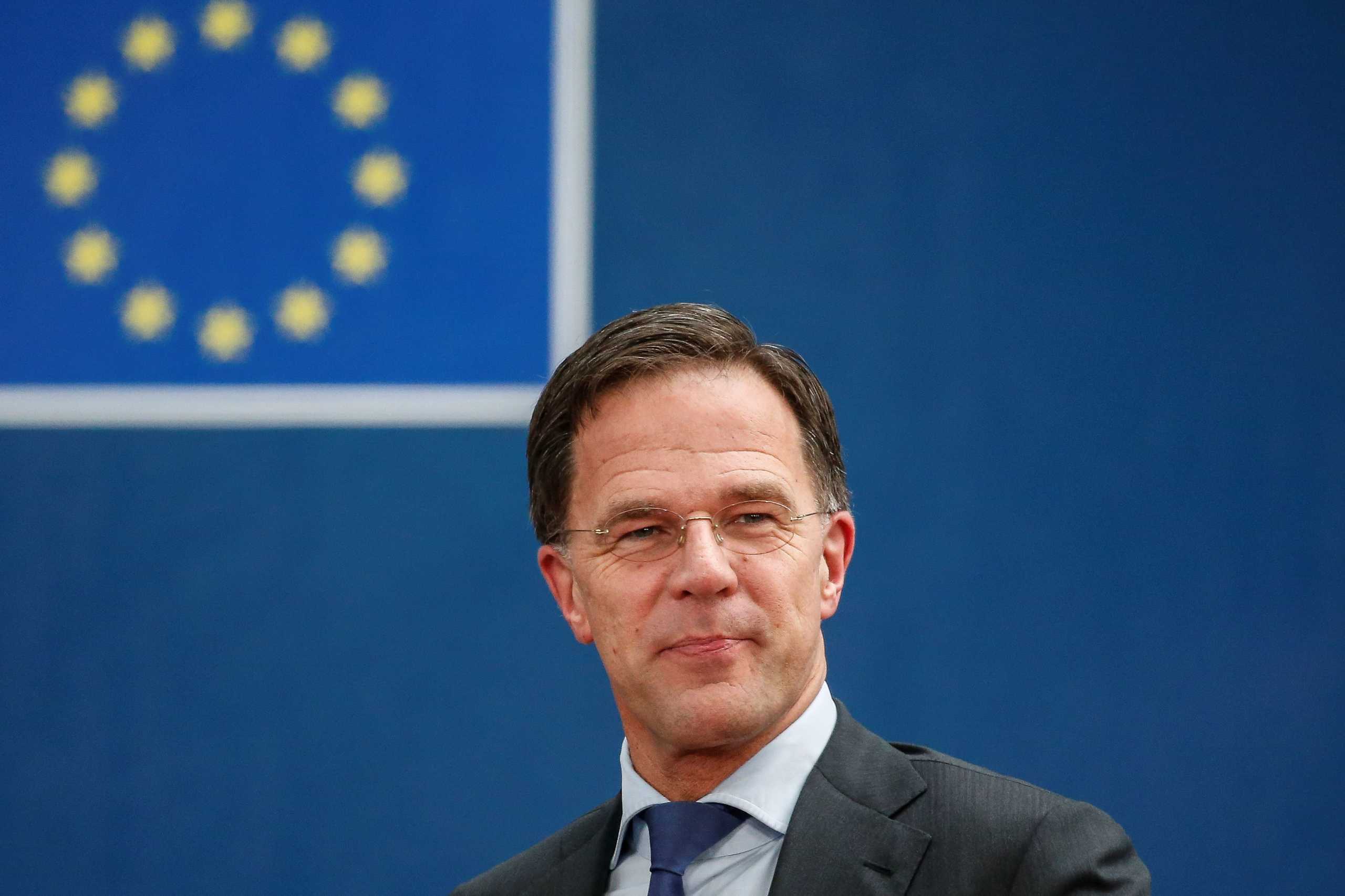 Dutch Prime Minister Mark Rutte arrives for the a special European council on budget in Brussels, Belgium February 20, 2020. Julien Warnand