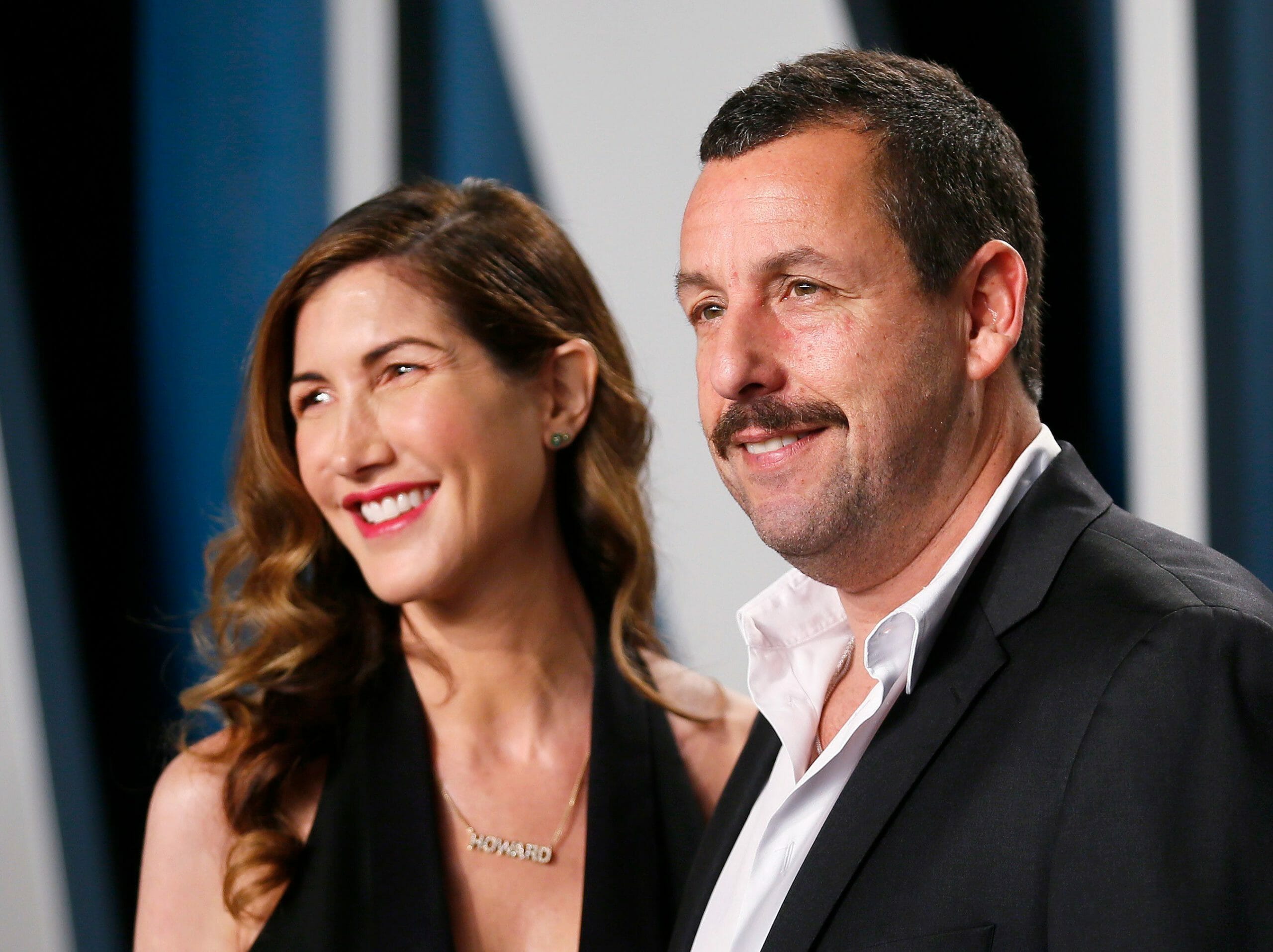 Jackie Sandler and Adam Sandler attend the Vanity Fair Oscar party in Beverly Hills during the 92nd Academy Awards, in Los Angeles, California, U.S., February 9, 2020.    REUTERS