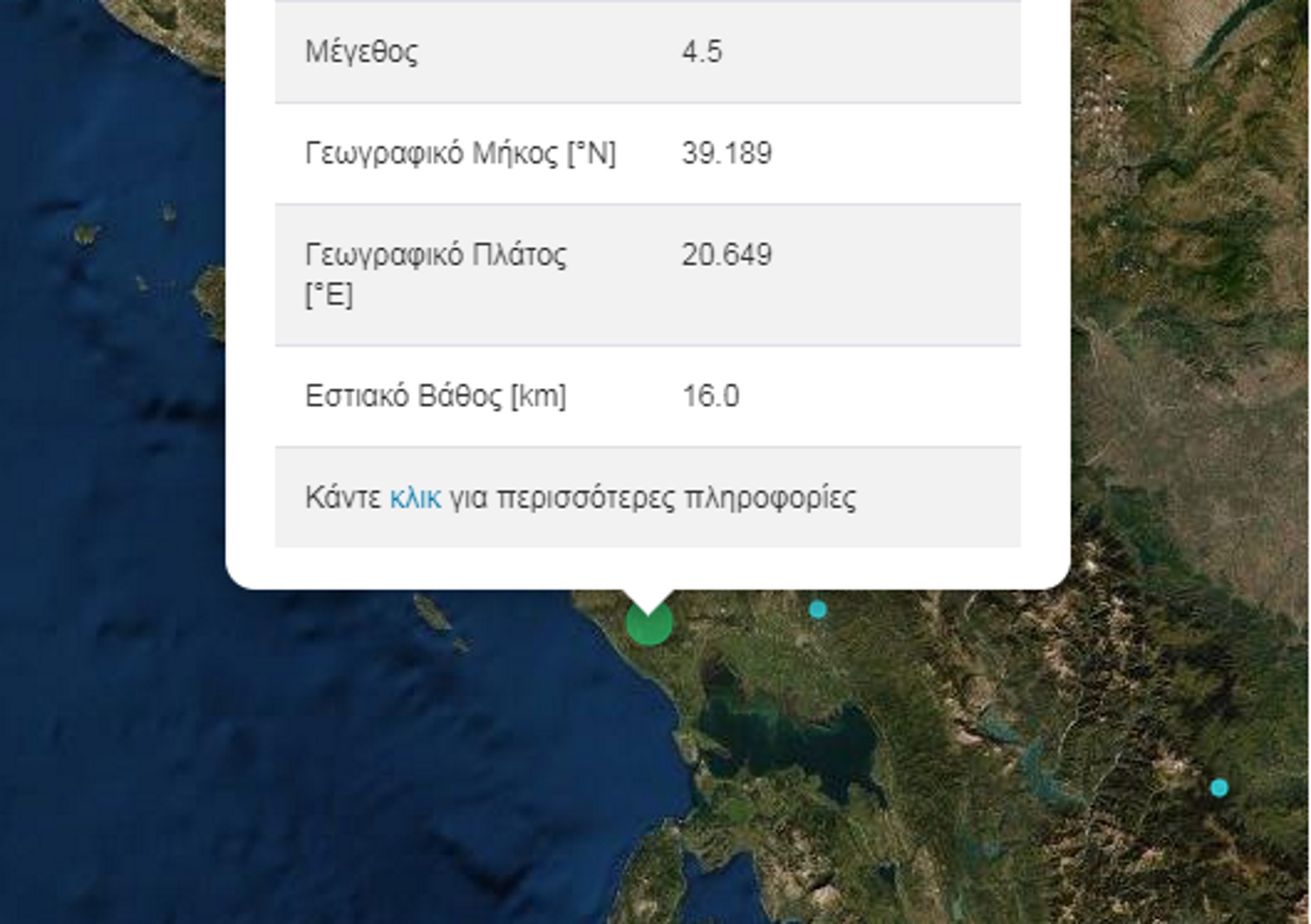 Ισχυρός σεισμός κοντά στην Πάργα