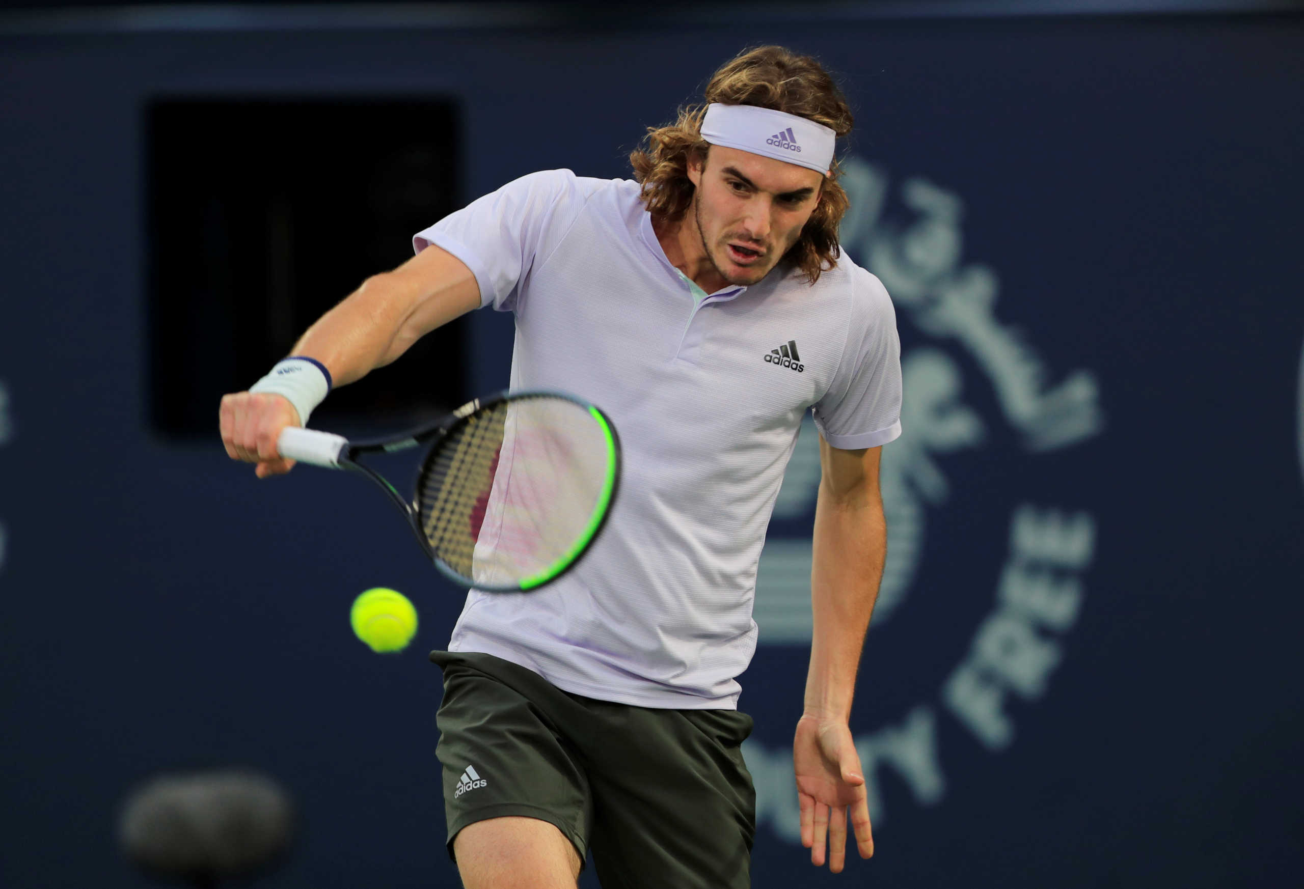 Tennis - ATP 500 - Dubai Tennis Championships - Dubai Duty Free Tennis Stadium, Dubai, United Arab Emirates - February 27, 2020  Greece's Stefanos Tsitsipas in action during his quarter final match against Germany's Jan-Lennard Struff   REUTERS