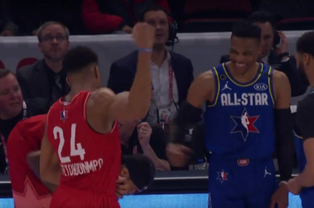 NBA All Star Game: Χόρεψε με Γουέστμπρουκ ο Αντετοκούνμπο! video